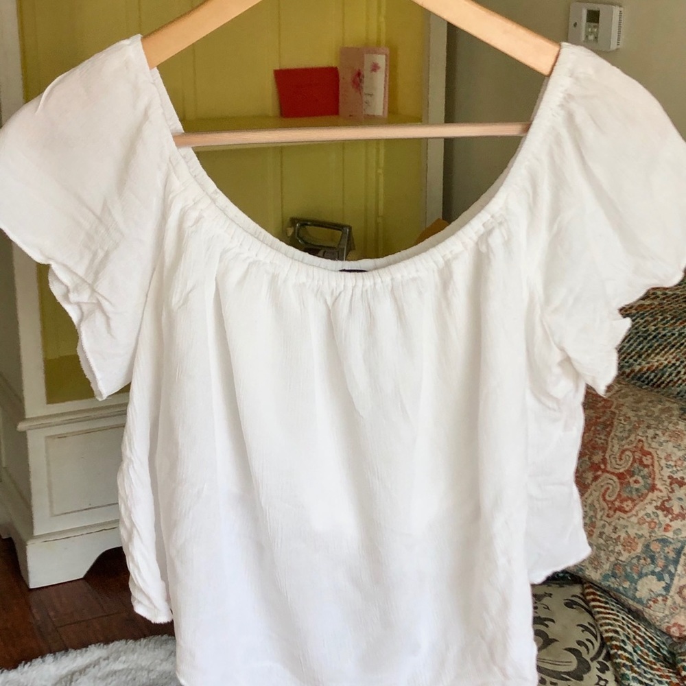 Forever 21 White Off Shoulder Top